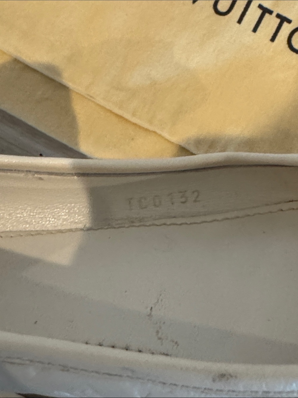 Louis Vuitton Cream Monogram Embossed Ballet Flats with Gold Accents 7 7.5 37 - Picture 6 of 7